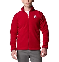 Men's Columbia  Crimson Oklahoma Sooners Flanker IV Fleece Raglan Full-Zip Jacket