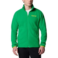 Men's Columbia  Green Oregon Ducks Flanker IV Fleece Raglan Full-Zip Jacket