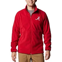 Men's Columbia  Crimson Alabama Tide Flanker IV Fleece Raglan Full-Zip Jacket