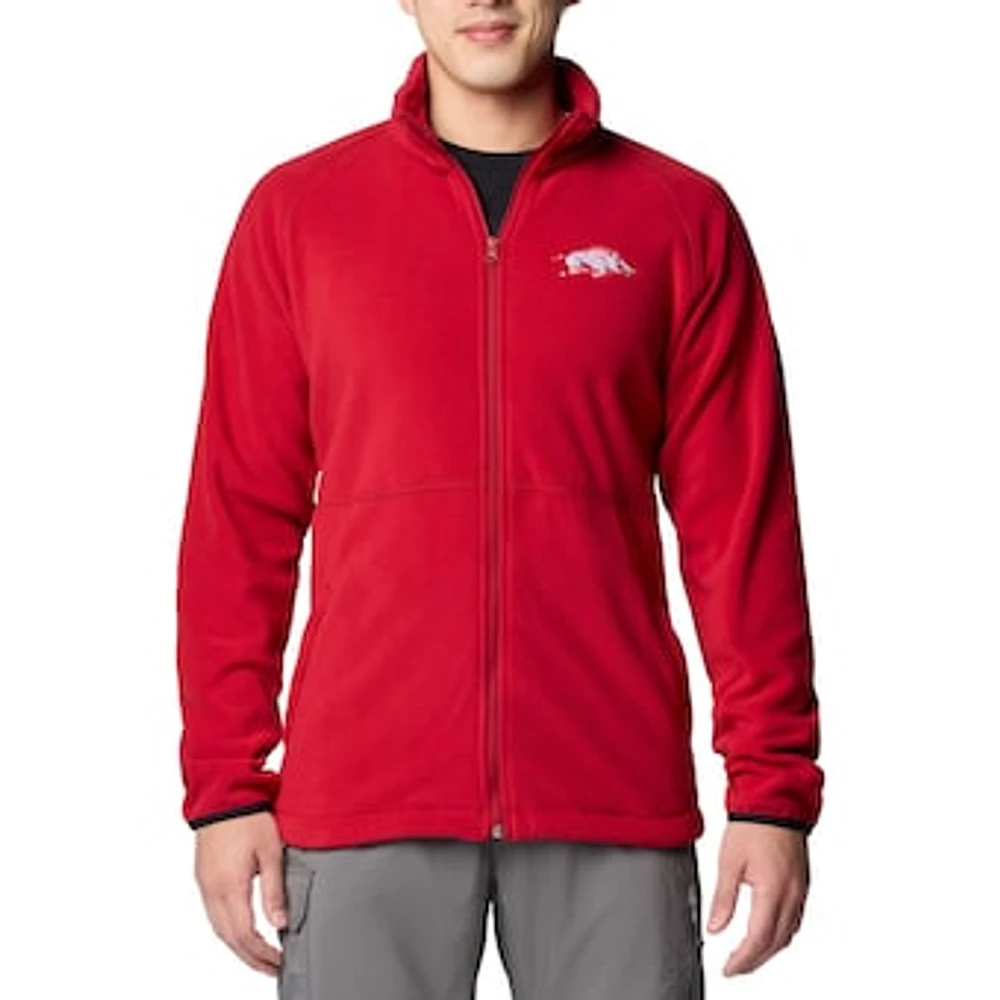 Men's Columbia  Cardinal Arkansas Razorbacks Flanker IV Fleece Raglan Full-Zip Jacket