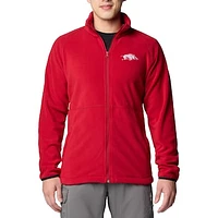 Men's Columbia  Cardinal Arkansas Razorbacks Flanker IV Fleece Raglan Full-Zip Jacket