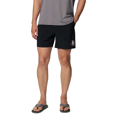 Men's Columbia Black Florida State Seminoles PFG Terminal Roamer™ Omni-Shade™ Stretch Shorts