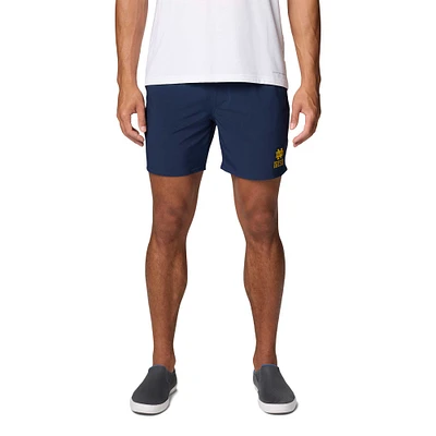 Men's Columbia Navy Notre Dame Fighting Irish PFG Terminal Roamer™ Omni-Shade™ Stretch Shorts