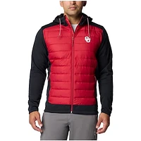 Men's Columbia  Crimson/Black Oklahoma Sooners Out-Shield Hybrid Full-Zip Hoodie Jacket