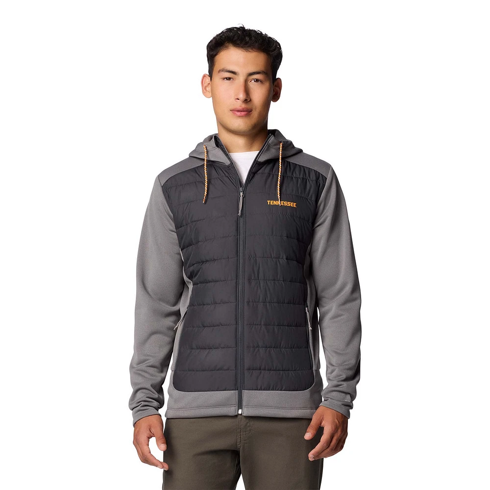 Men's Columbia  Charcoal/Gray Tennessee Volunteers Out-Shield Hybrid Full-Zip Hoodie Jacket