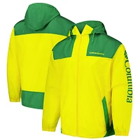 Men's Columbia Yellow Oregon Ducks Flash Challenger II Omni-Shade Full-Zip Windbreaker Jacket