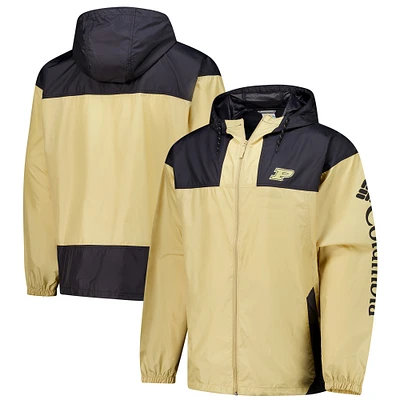 Men's Columbia Gold Purdue Boilermakers Flash Challenger II Omni-Shade Full-Zip Windbreaker Jacket