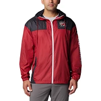 Men's Columbia Garnet South Carolina Gamecocks Flash Challenger II Omni-Shade Full-Zip Hoodie Windbreaker Jacket