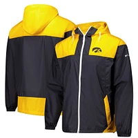 Men's Columbia Black Iowa State Cyclones Flash Challenger II Omni-Shade Full-Zip Windbreaker Jacket