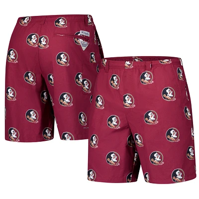 Men's Columbia Garnet Florida State Seminoles PFG Backcast™ III Omni-Shade™ Shorts