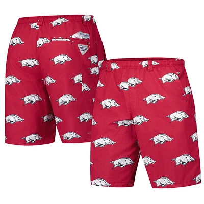 Men's Columbia Cardinal Arkansas Razorbacks PFG Backcast™ III Omni-Shade™ Shorts