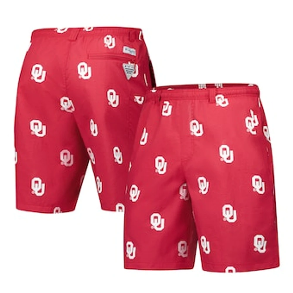 Men's Columbia Crimson Oklahoma Sooners PFG Backcast™ III Omni-Shade™ Shorts