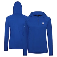 Women's Levelwear Royal USWNT Raven Quarter-Zip Pullover Hoodie