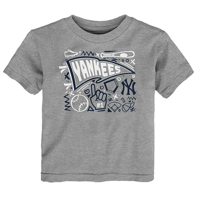 Toddler Heather Gray New York Yankees Ballpark Fun T-Shirt