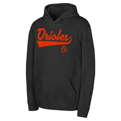 Youth Black Baltimore Orioles Tailor Made Fleece Pullover Hoodie