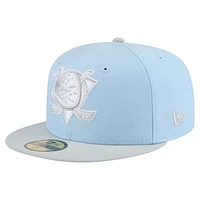 Men's New Era  Light Blue/Gray Anaheim Ducks Color Pack Two-Tone 59FIFTY Fitted Hat