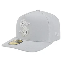 Men's New Era Gray Seattle Kraken Color Pack A-Frame 59FIFTY Fitted Hat