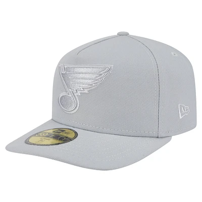 Men's New Era Gray St. Louis Blues Color Pack A-Frame 59FIFTY Fitted Hat