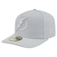 Men's New Era Gray Tampa Bay Lightning Color Pack A-Frame 59FIFTY Fitted Hat