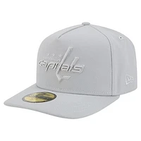 Men's New Era Gray Washington Capitals Color Pack A-Frame 59FIFTY Fitted Hat