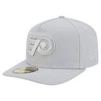 Men's New Era Gray Philadelphia Flyers Color Pack A-Frame 59FIFTY Fitted Hat