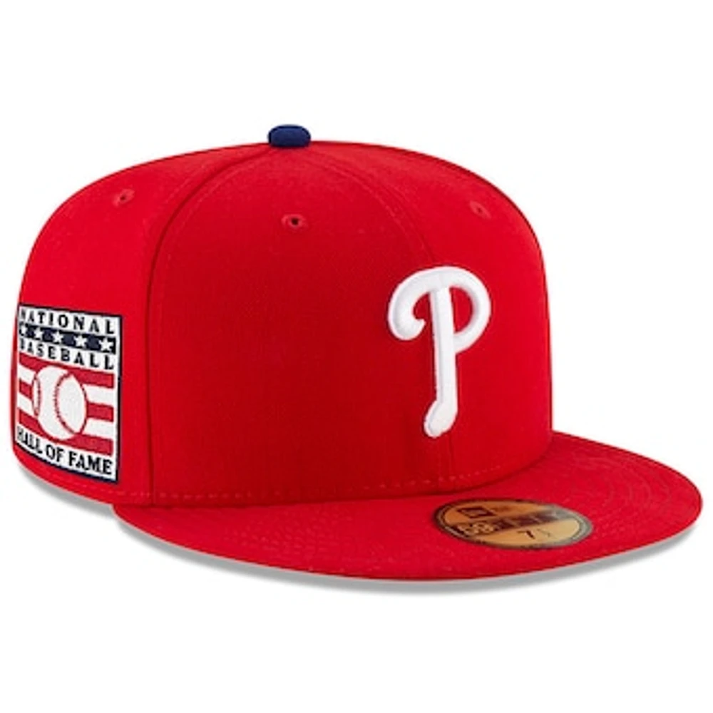 Men's New Era Red Philadelphia Phillies National Baseball Hall of Fame 59FIFTY Fitted Hat