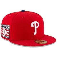 Men's New Era Red Philadelphia Phillies National Baseball Hall of Fame 59FIFTY Fitted Hat