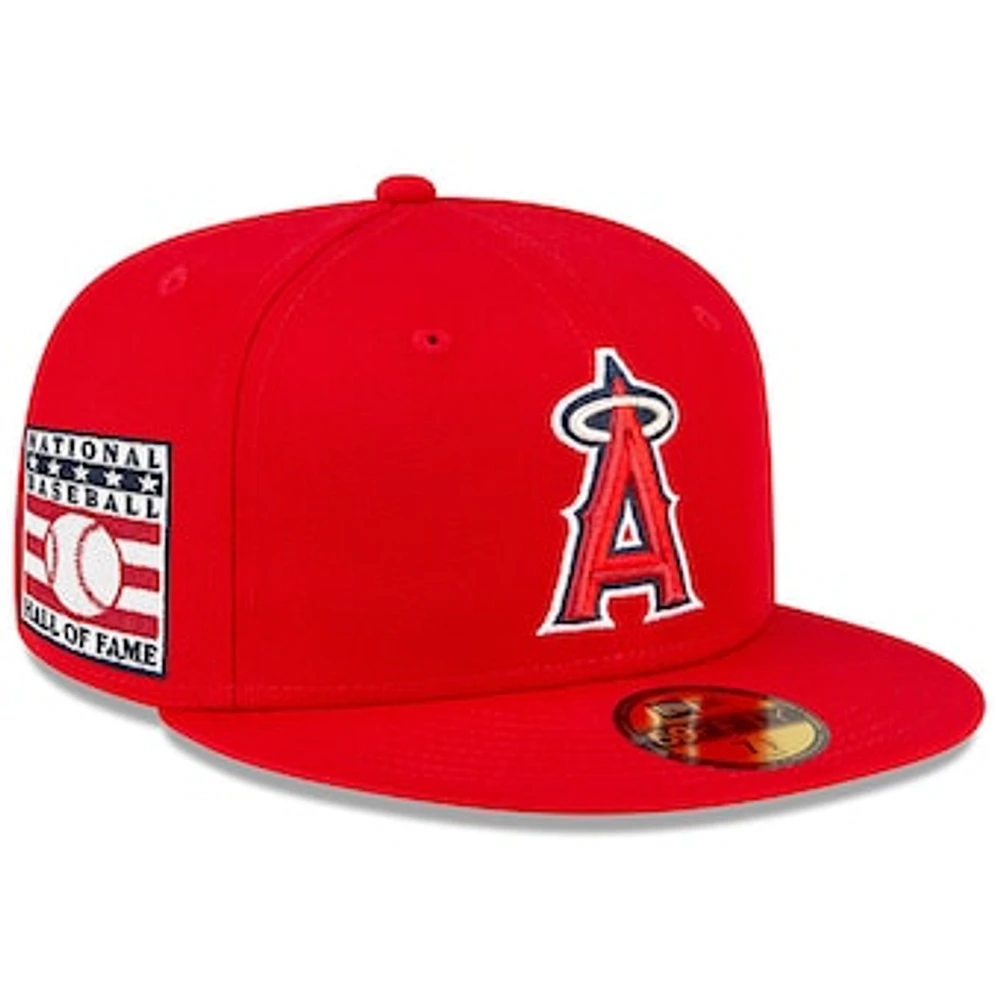 Men's New Era Red Los Angeles Angels National Baseball Hall of Fame 59FIFTY Fitted Hat