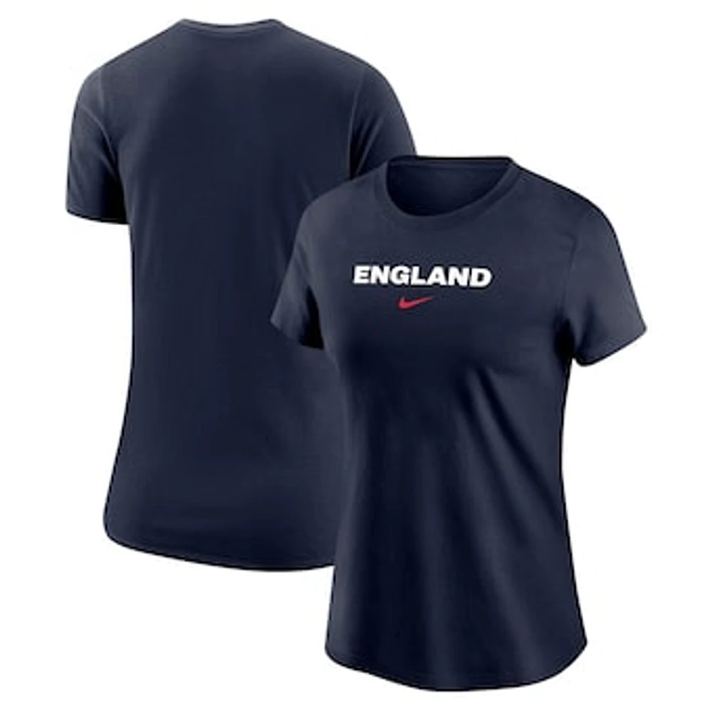 Women's Nike  Navy England National Team Wordmark T-Shirt