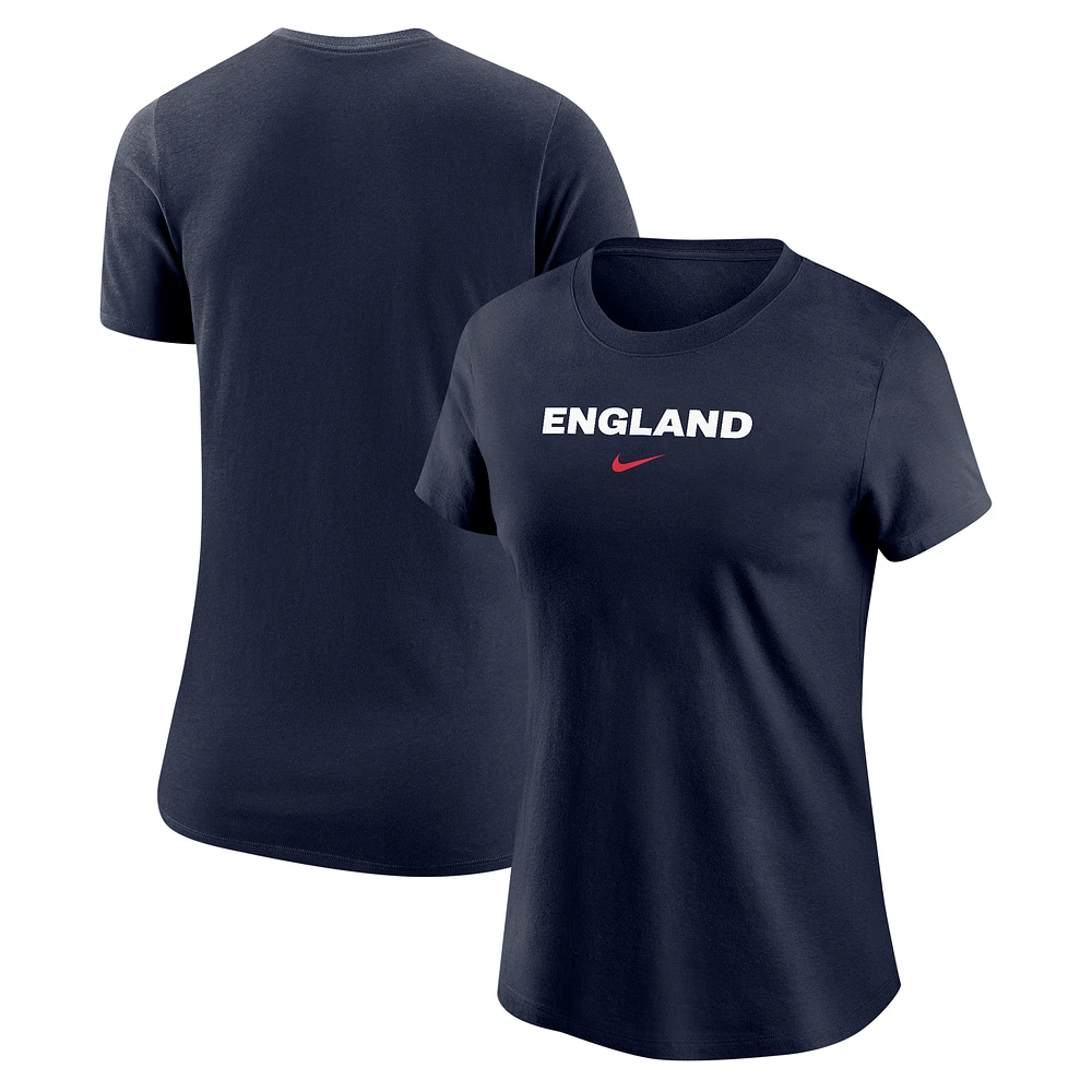 Women's Nike  Navy England National Team Wordmark T-Shirt