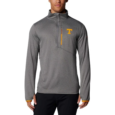 Men's Columbia Gray Tennessee Volunteers Park View Grid Fleece Omni-Wick Half-Zip Jacket