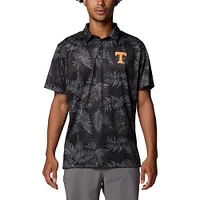 Men's Columbia Black Tennessee Volunteers PFG Super Terminal Tackle™ Omni-Shade™ Bangalows Polo