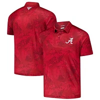 Men's Columbia Crimson Alabama Tide PFG Super Terminal Tackle™ Omni-Shade™ Bangalows Polo