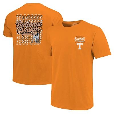 Women's Tennessee Orange Volunteers 2024 NCAA Men's Baseball College World Series Champions Comfort Colors Stack T-Shirt