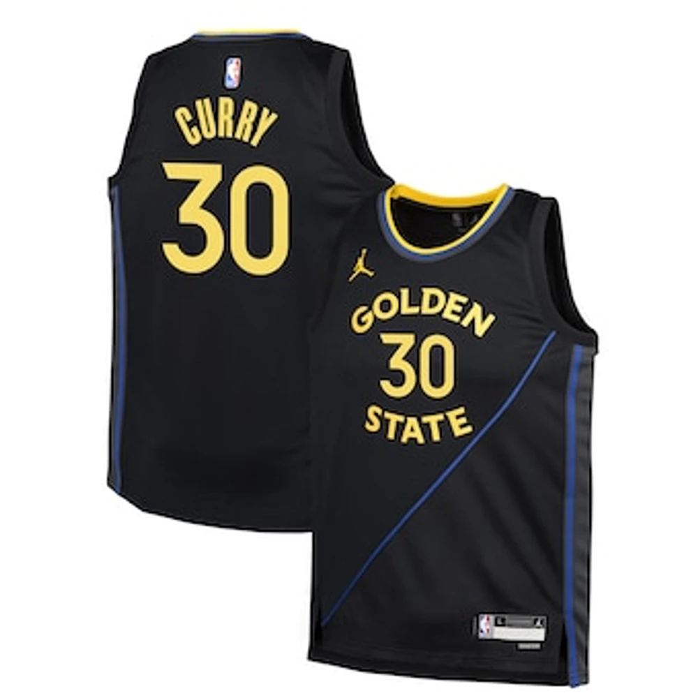 Youth Jordan Brand Stephen Curry Navy Golden State Warriors Swingman Jersey - Statement Edition