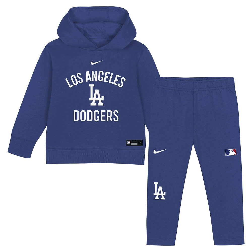 Toddler Nike Royal Los Angeles Dodgers 2-Piece Club Fleece Pullover Hoodie & Sweatpants Set