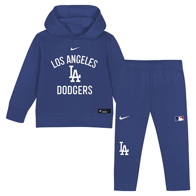 Toddler Nike  Royal Los Angeles Dodgers 2-Piece Club Fleece Pullover Hoodie & Sweatpants Set