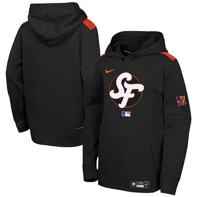 Youth Nike  Black San Francisco Giants 2025 City Connect Authentic Collection Performance Pullover Hoodie