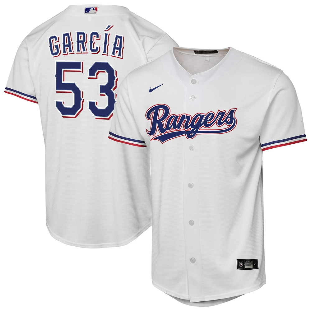 Youth Nike Adolis Garcia White Texas Rangers Home Replica Player Jersey