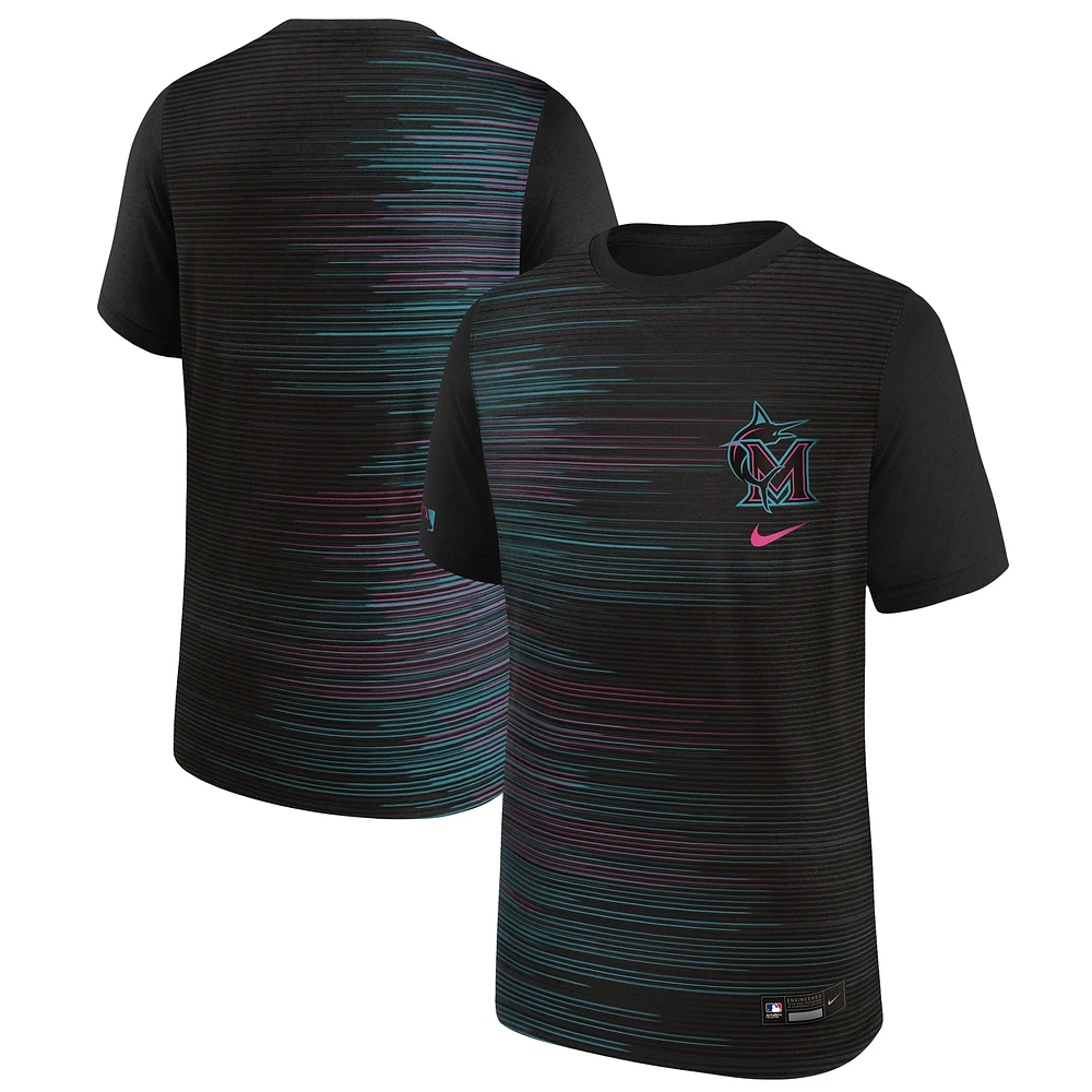 Youth Nike Black Miami Marlins 2025 City Connect Authentic Collection Legend T-Shirt