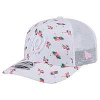Men's New Era  White Washington Nationals Flamingo Mesh Back 9SEVENTY Stretch-Snap Hat