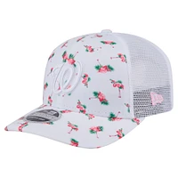 Men's New Era  White Washington Nationals Flamingo Mesh Back 9SEVENTY Stretch-Snap Hat