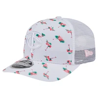 Men's New Era  White Minnesota Twins Flamingo Mesh Back 9SEVENTY Stretch-Snap Hat