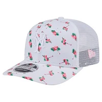 Men's New Era  White New York Mets Flamingo Mesh Back 9SEVENTY Stretch-Snap Hat