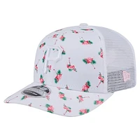 Men's New Era  White Pittsburgh Pirates Flamingo Mesh Back 9SEVENTY Stretch-Snap Hat
