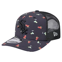 Men's New Era Navy Chicago White Sox Adventure Drinks Pattern 9SEVENTY Stretch-Snap Hat