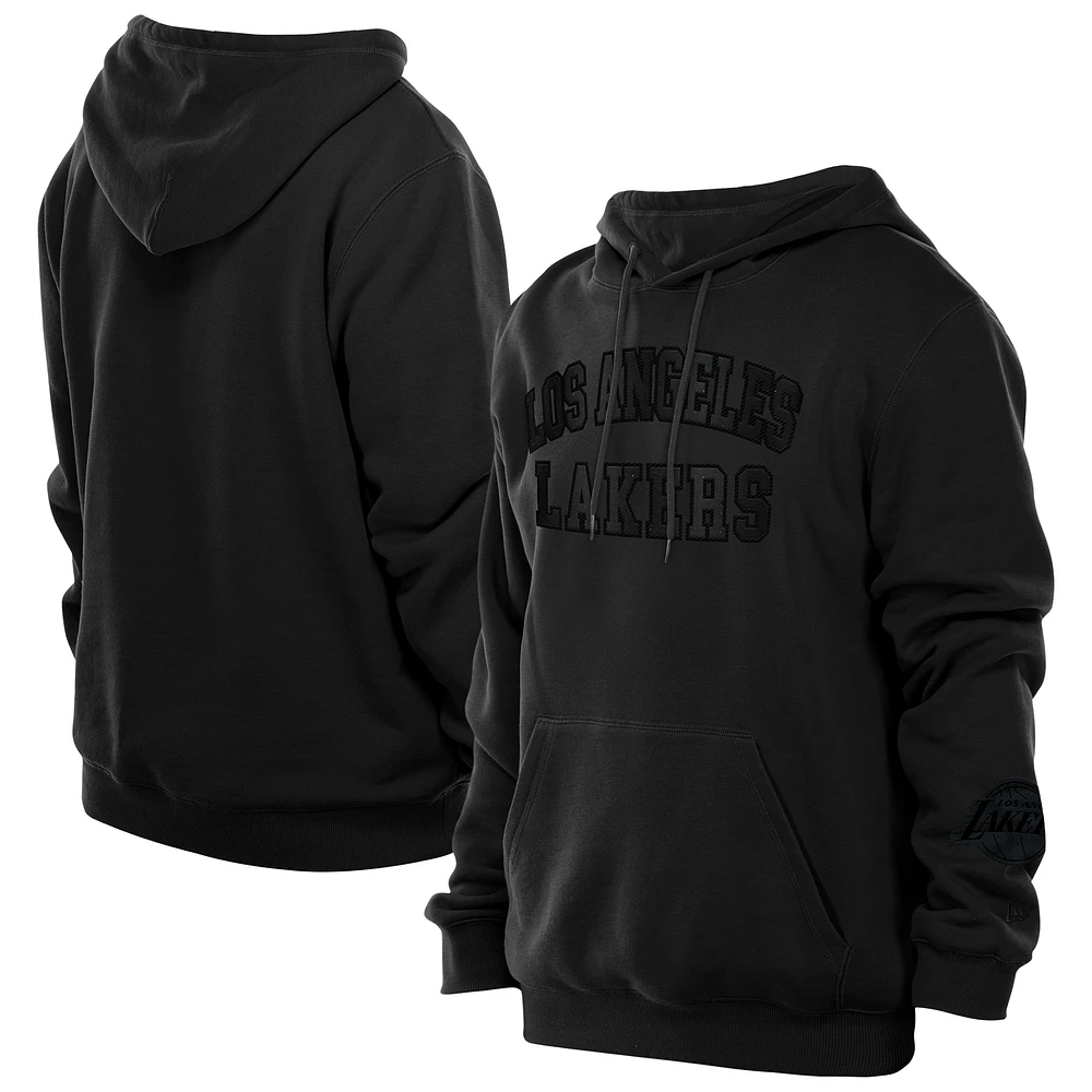 Men's New Era Black Los Angeles Lakers Logo Select Premium Pullover Hoodie