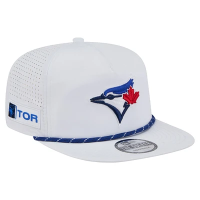 Men's New Era White Toronto Blue Jays Perforated Golfer Snapback Hat