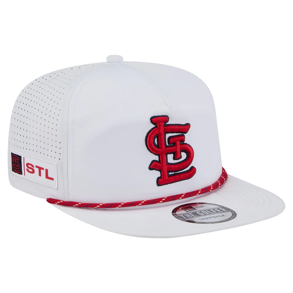 Men's New Era White St. Louis Cardinals Perforated Golfer Snapback Hat