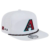 Men's New Era White Arizona Diamondbacks Perforated Golfer Snapback Hat
